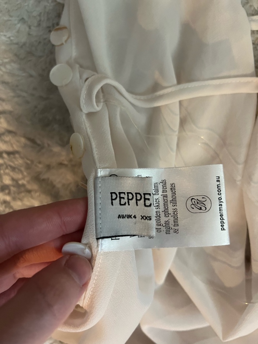 Peppermayo XXS Beige Sequin Halter Top - Picture 3 of 4